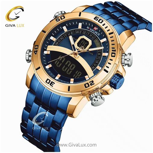 ساعت مچی مردانه بند فلزی دو زمانه کافی ناوی فورس مدل NF9181 91811 (5).jpg